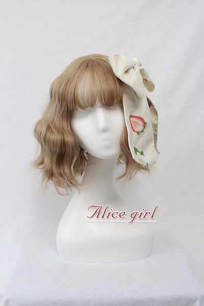 Alice Girl~Sweet Lolita Strawberry Bow Hairclip Multicolors   