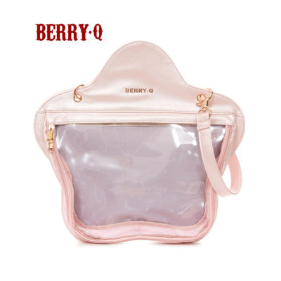 BerryQ~Fashionable Lolita Ita bag Five-pointed Star Shaped pearlescent pink  
