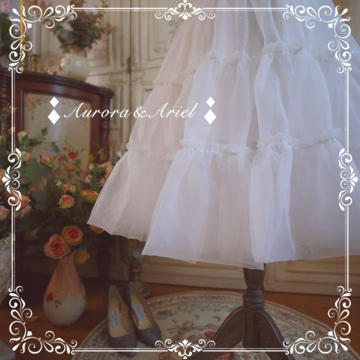 Aurora Ariel~60cm Mini Black White A-line Lolita Petticoat   