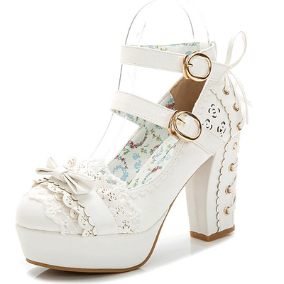 (Buy for me) Moon Bay~Sweet Lolita Platform Shoes 33 white 