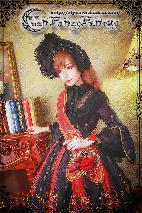 Fanzy Fantasy~Iris~Vintage Gothic Lolita Printed OP   