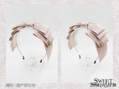SweetDreamer~Miss Canary Sweet Lolita Bow KC pink(Chinese matte ribbon)  