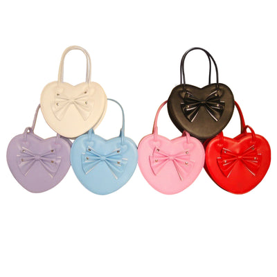 Loris~Heart Shape Lolita Bag Multicolors free size white 