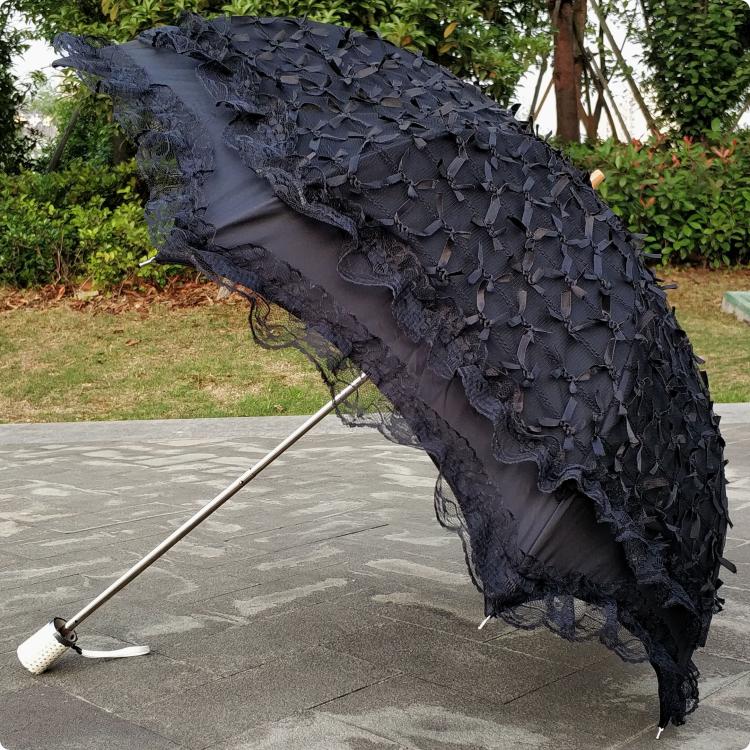 HuaLiBaLa - Foldable Sunscreen Princess Lolita Parasol black