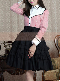 Lace Garden~Classic Lolita Black SK Puffy Skirt