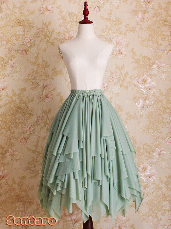 Sentaro - Lover's Prattle - Classic Elegant Lolita Skirt grass green