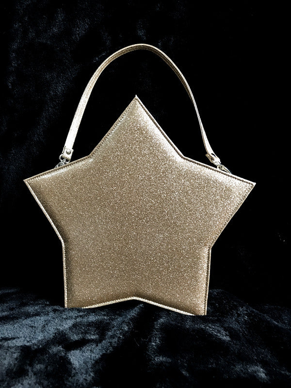 Loris~Twilight Star Solid Color Lolita Shoulder Bag gold  