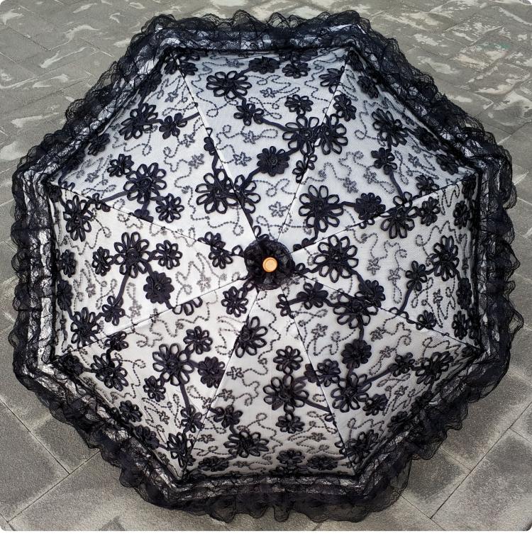 HualiBaLa - Foldable Sunscreen Sequin Princess Lolita Parasol Multicolors