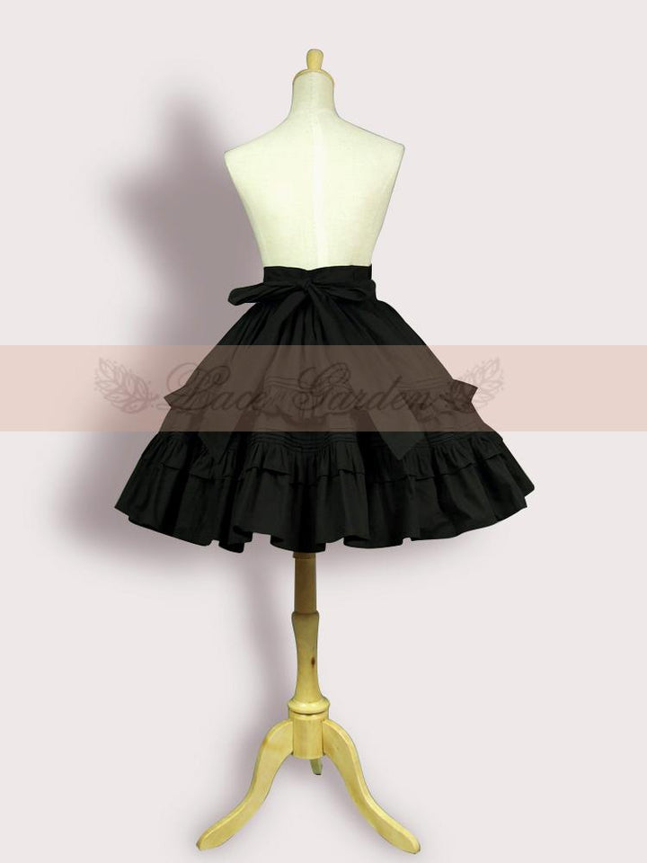 Lace Garden~Classic Lolita Black SK Puffy Skirt S Black 