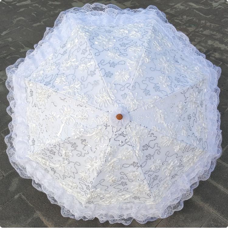HualiBaLa - Foldable Sunscreen Sequin Princess Lolita Parasol Multicolors