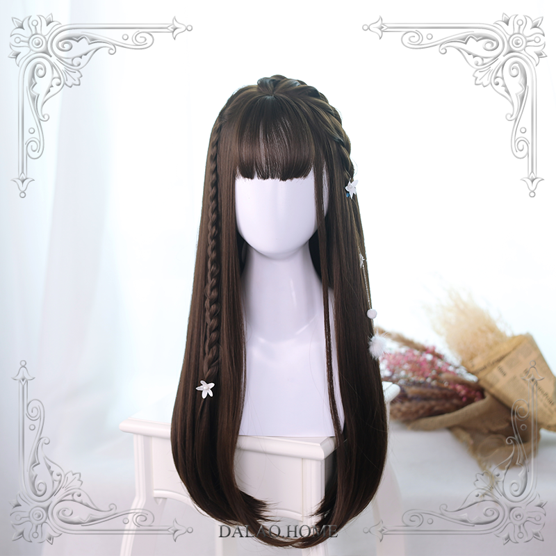 Dalao Home~Lolita JaneNye 65cm Straight Wig Black free size chestnut brown (02-24) 