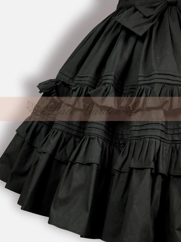 Lace Garden~Classic Lolita Black SK Puffy Skirt – 42Lolita