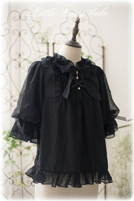 (BuyForMe) Little Fairy Tale~Little Cream~ Middle Sleeve Lolita Blouse XS black 