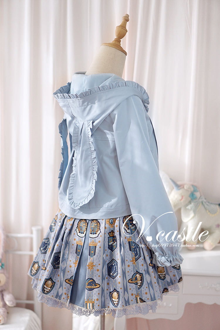 (Buy for me)Vcastle~Rabbit Castle~Kawaii Lolita Bunny Ear Coat S gray-blue 