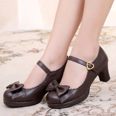 (BuyForMe) Sosic~Bowknot Lolita High Heel Shoes (33 34 35 36 37 38 39 40 41 / coffee) 622:60039