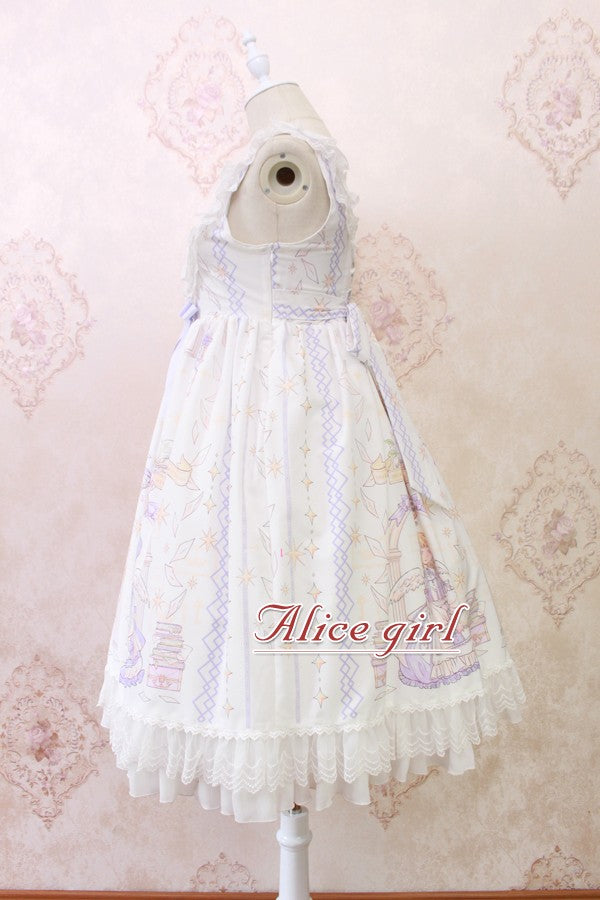 Alice Girl~Angel Book~Lace Bow Sweet Lolita Jumper Dress   