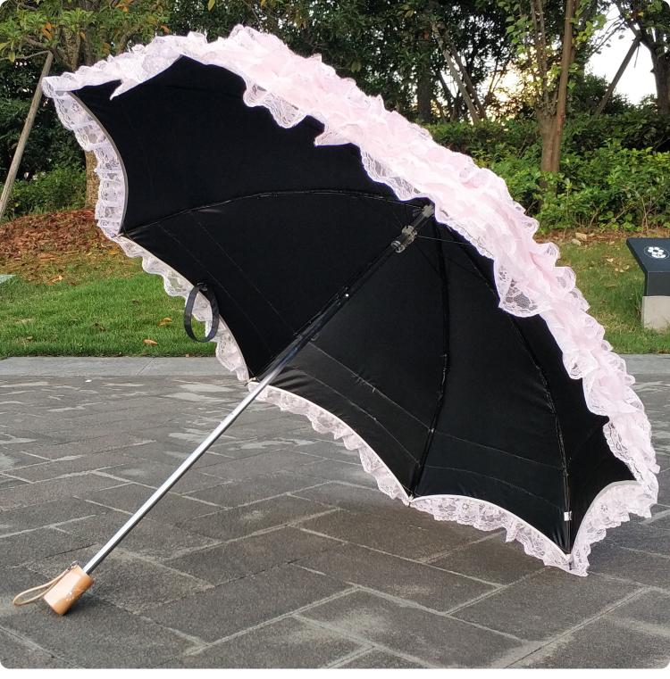 HualiBaLa - Foldable Sunscreen Sequin Princess Lolita Parasol Multicolors