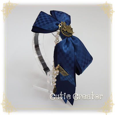 SweetDreamer~Fairytale World Lolita Pearl Chain KC navy blue and purplish blue  