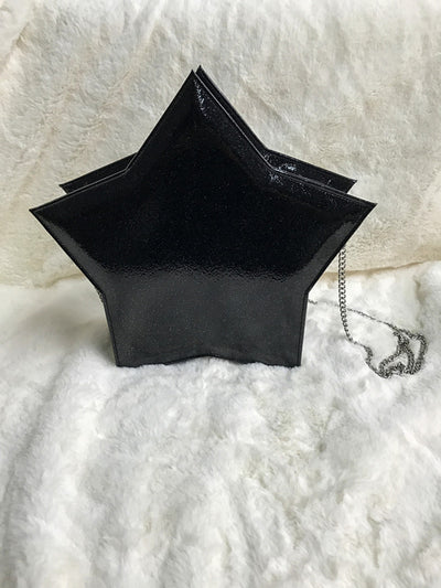 Loris~Twilight Star Solid Color Lolita Shoulder Bag black  
