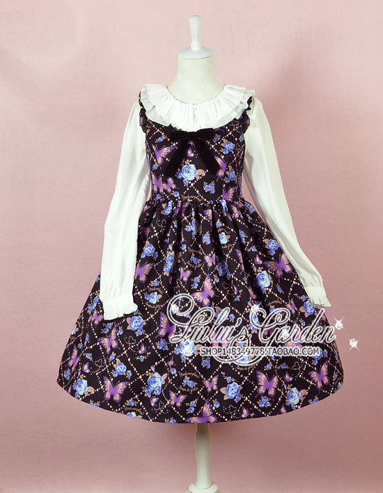 Lulus Garden Lolita~Butterfly Pattern Classic Lolita Dress   