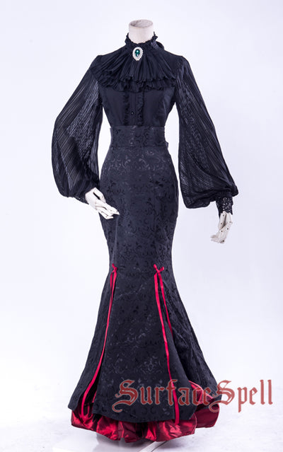 Surface Spell~Gothic Lolita Mermaid Long Skirt   