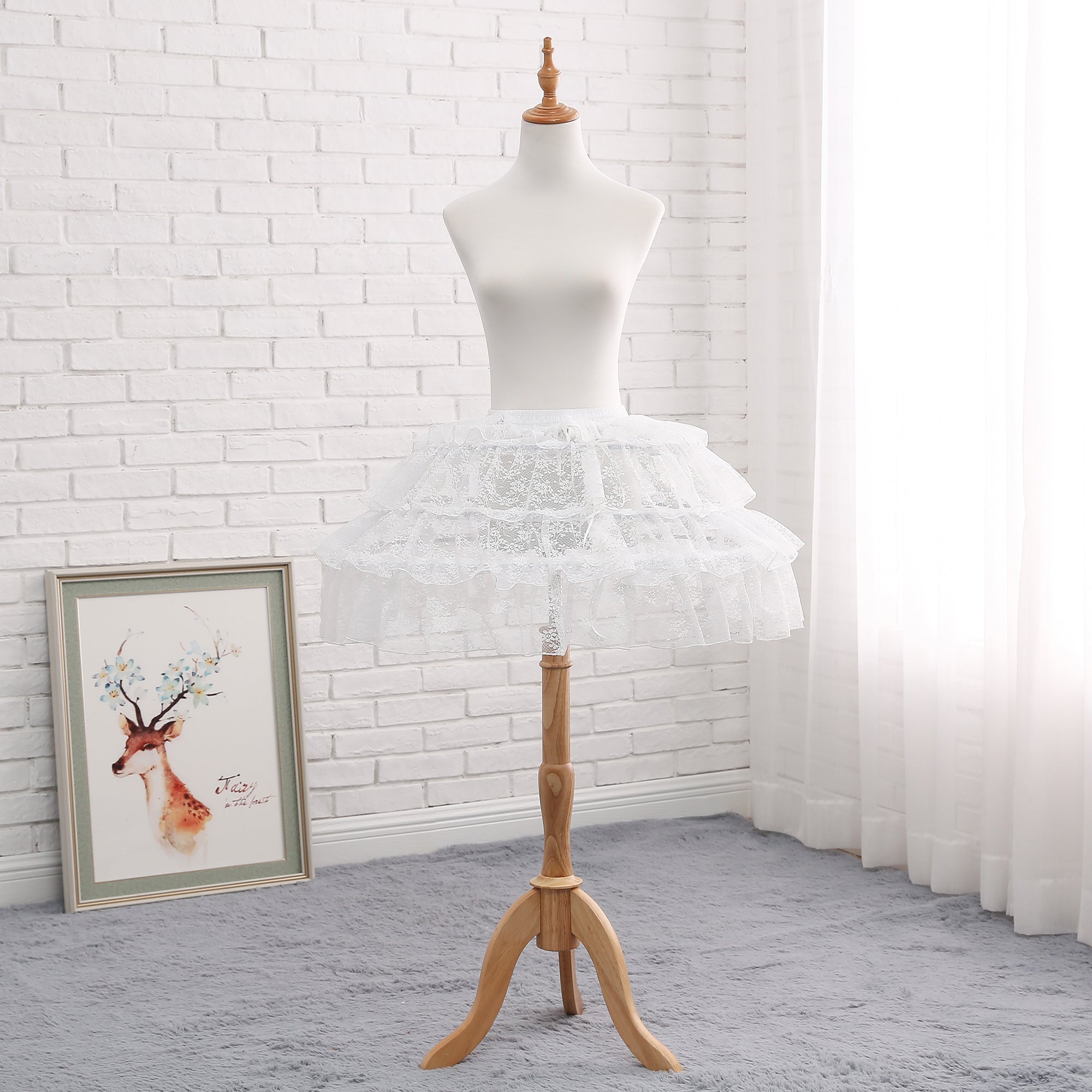 Manyiluo - Adjustable Hollowed-out Cool Lolita Petticoat