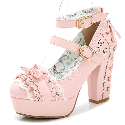 (Buy for me) Moon Bay~Sweet Lolita Platform Shoes 33 pink 