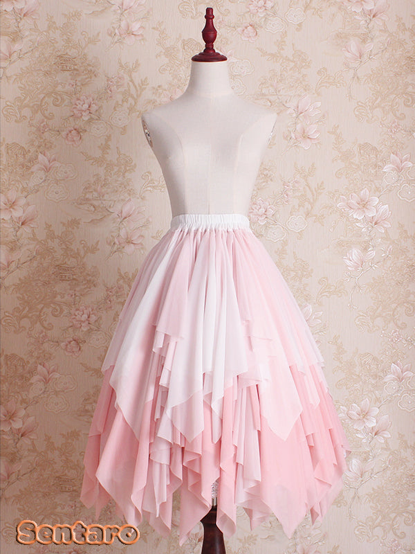 Sentaro - Lover's Prattle - Classic Elegant Lolita Skirt gradual pink