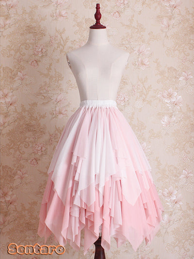 Sentaro~Lover's Prattle~Classic Elegant Lolita Skirt gradual pink  