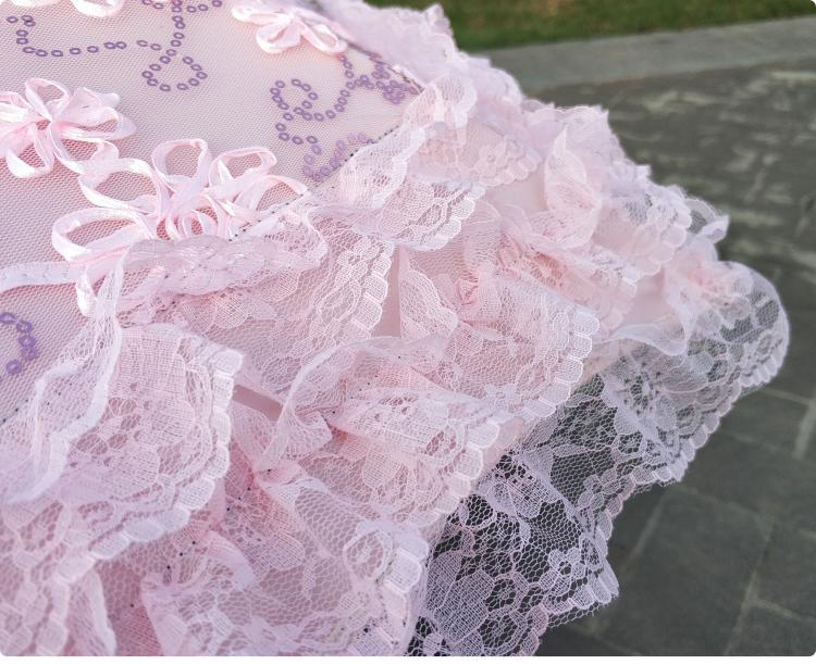 HualiBaLa - Foldable Sunscreen Sequin Princess Lolita Parasol Multicolors