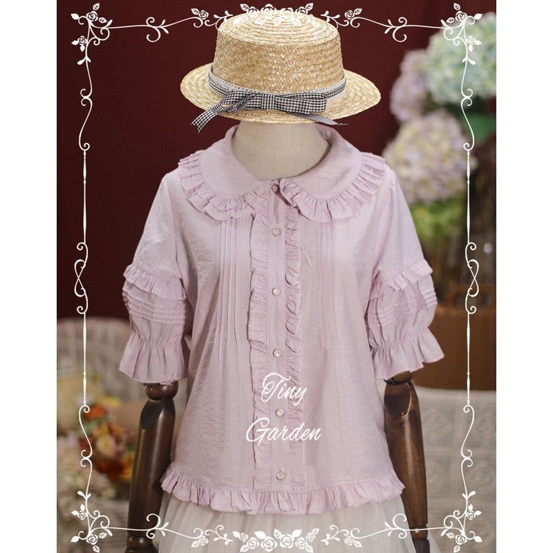 (BuyForMe) Tiny Garden~Robin~Kawaii Lolita Short Sleeve Blouse   