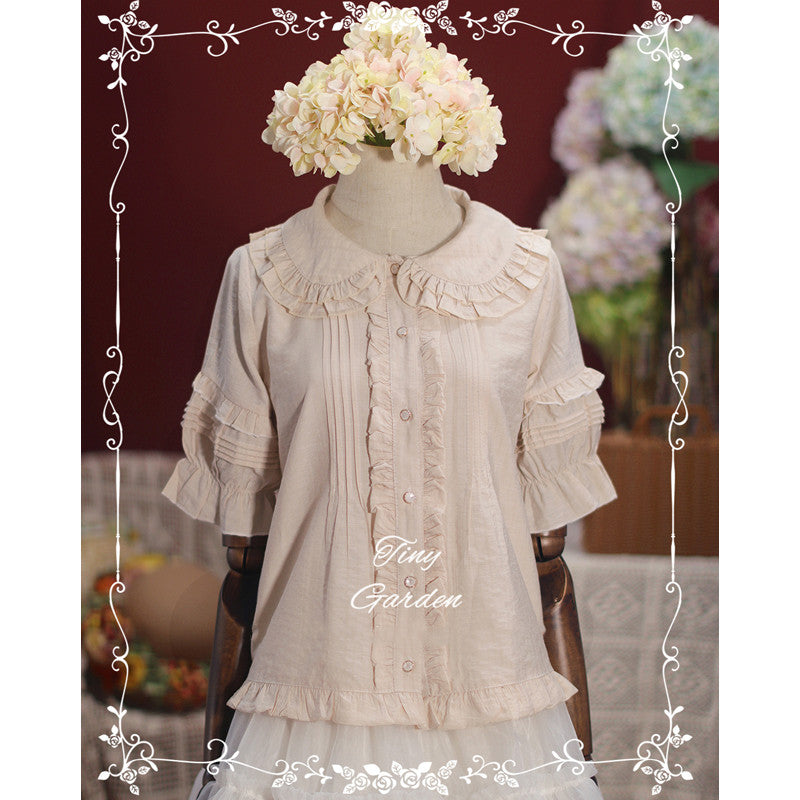 (BuyForMe) Tiny Garden~Robin~Kawaii Lolita Short Sleeve Blouse S ivory 