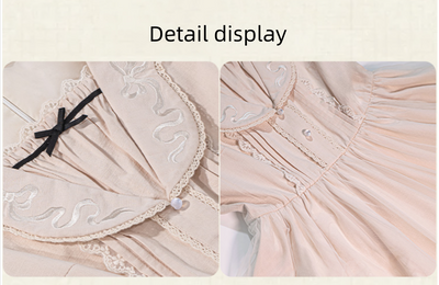 With PUJI~Glass Window~Classic Lolita Cotton OP Dress   