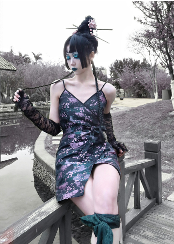 Blood Supply~Lustful Snake~ Sexy Chinese Qi Lolita Jumper Skirt   
