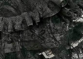 Blood Supply - Dark Feast - Gothic Cross Tiered Mesh Lolita Skirt