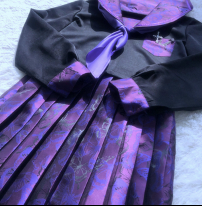 Blood Supply~Missing Purple Butterfly~Dark Purple JK Uniform Sailor Lolita Suit   