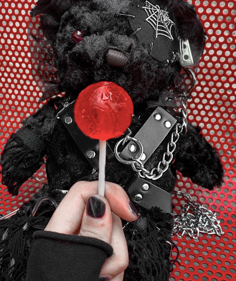 Blood Supply～Gothic Lolita Dark-themed Black Bear Bag