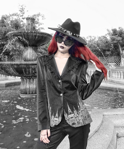 Blood Supply~Night Visit with Vampire~Classical PU Leather Suit Coat   