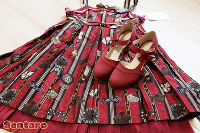 Sentaro GIN. Matte CLA Lolita Heels Shoes 36 Chinese red 