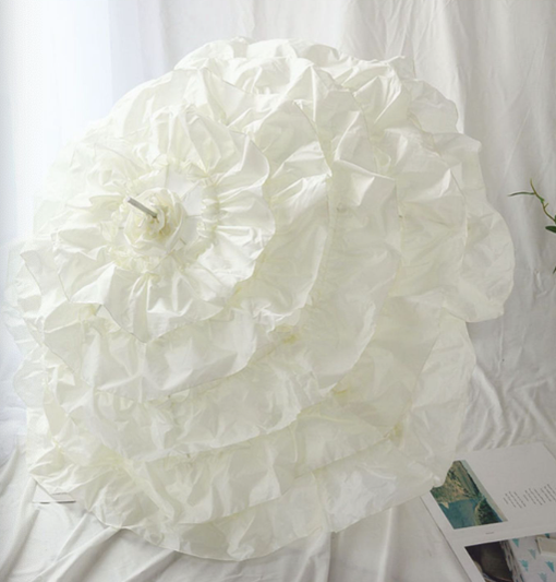 Kaola Jiaju~Princess Wedding Lolita Tiered-Ruffle Parasol Multicolors   