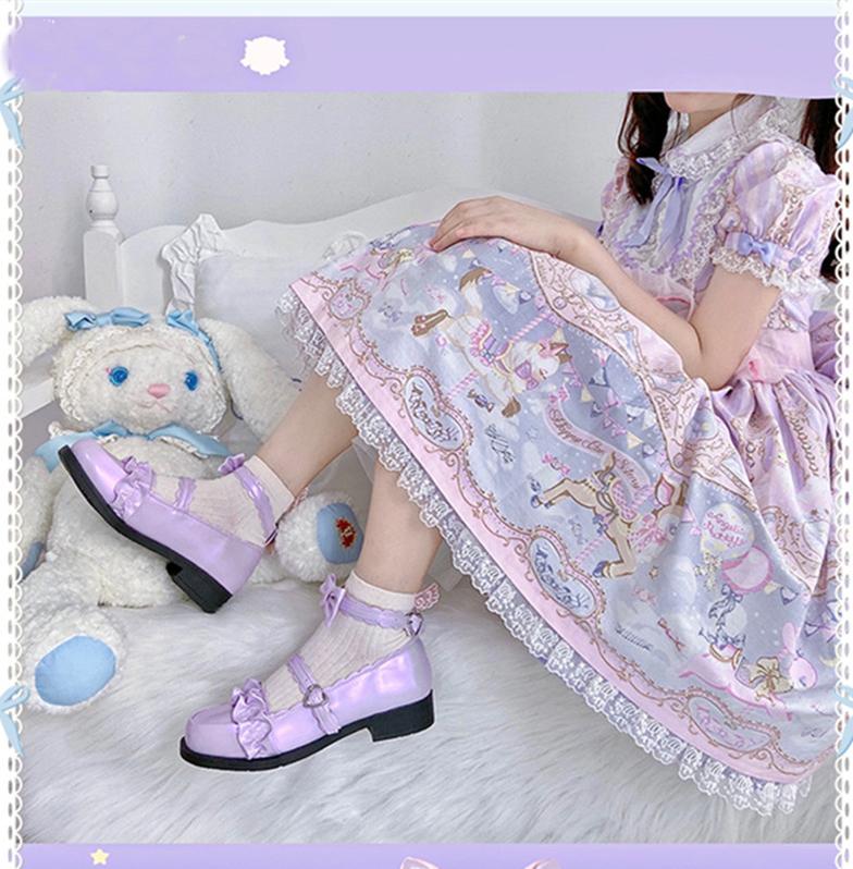 Sheep Puff~Mei Lulu~Lolita Japanese Lace Single Shoes   