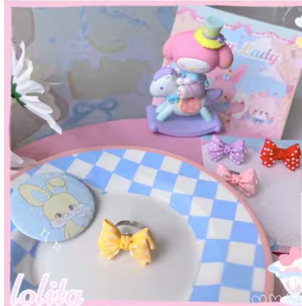 Bear Doll - Kawaii and Sweet Lolita Bowknot Ring yellow