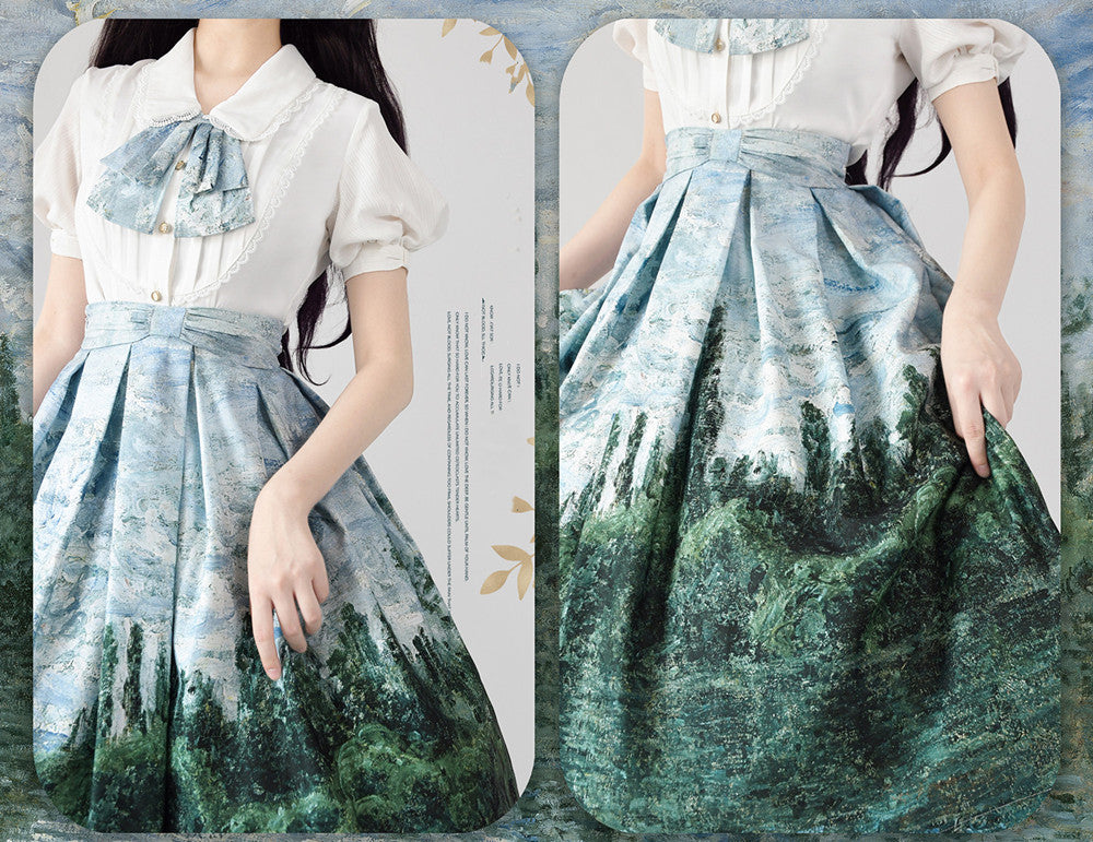 Forest Wardrobe - Daily Lolita SK, Retro Classic Monet Oil Painting 3032:69712