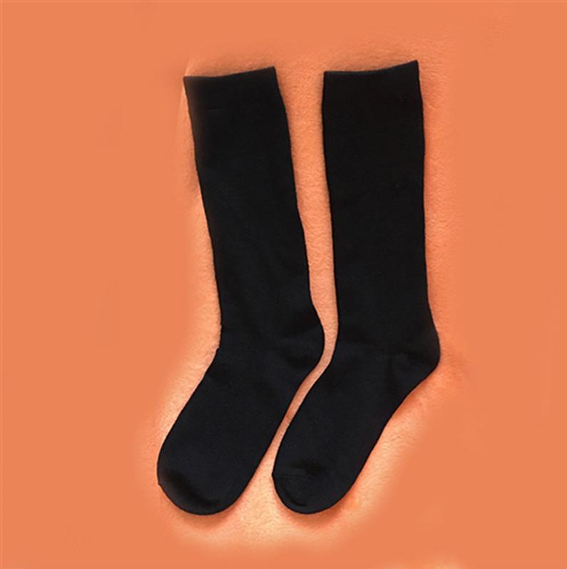 CastleToo - Ouji Lolita JK Uniform Black And White Socks black calf socks