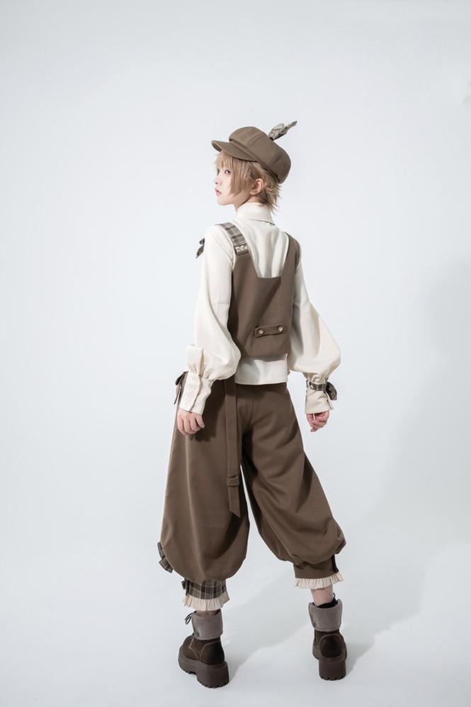 Princess Chronicles - Secret Morning Post - Coffee Retro Ouji Lolita Vest Set 6744:73646