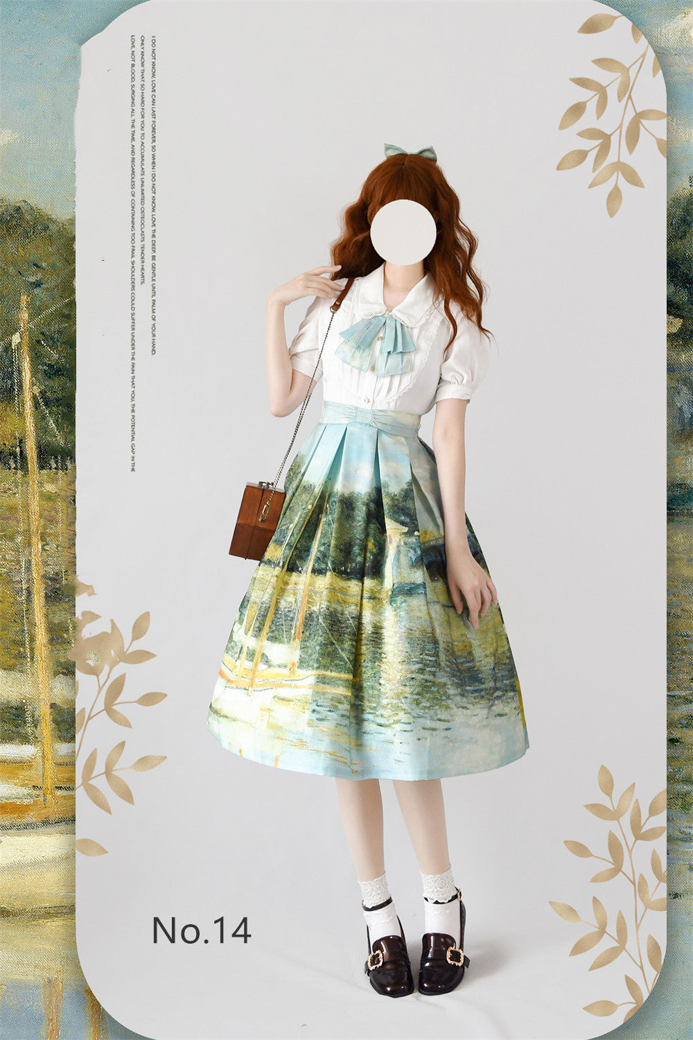 Forest Wardrobe - Daily Lolita SK, Retro Classic Monet Oil Painting (2XL L M S XL / No.14) 3032:69742