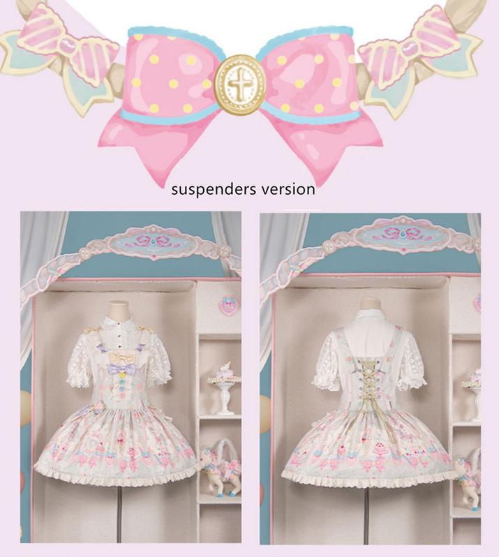 (Buyforme) Moonlight Tavern~Dessert Unicorn Sweet Lolita Salopette   