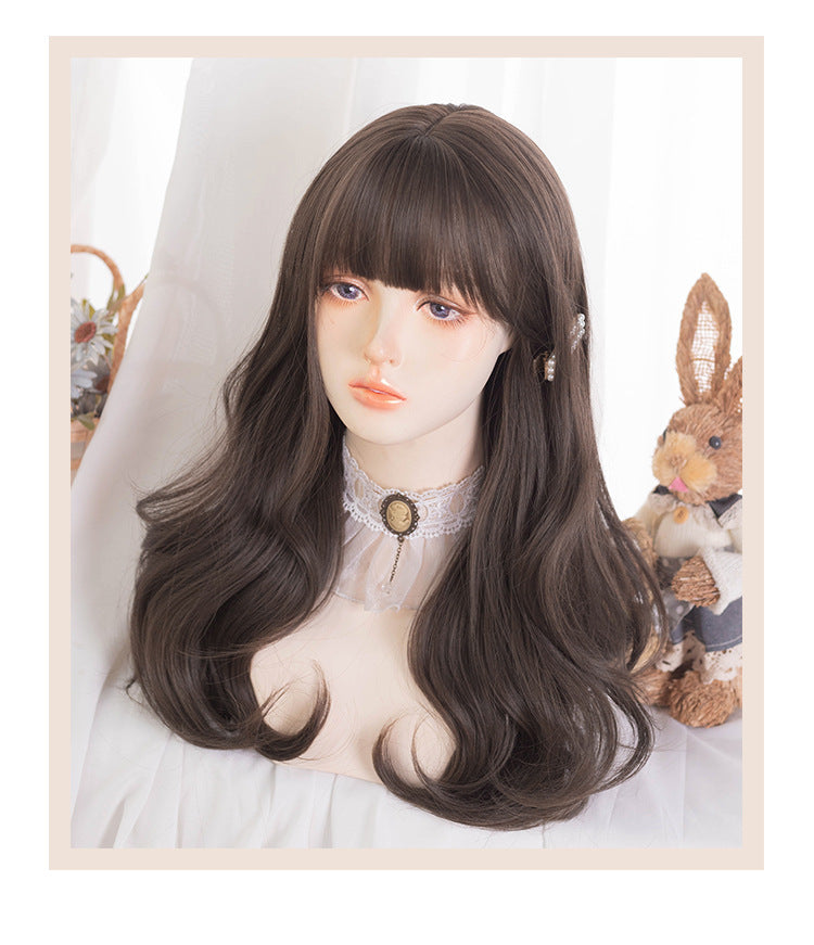 Hengji~Natural Color Long Curly Lolita Wig   