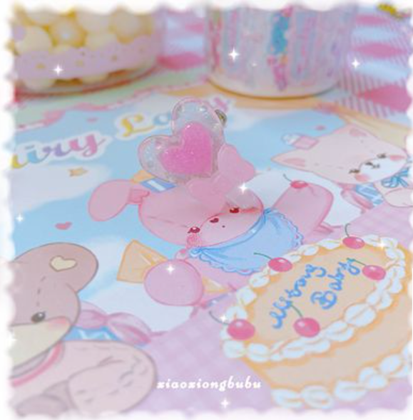 (Buyforme)Bear Doll~Kawaii Lolita Ring Sweet Lolita Accessory pink heart  