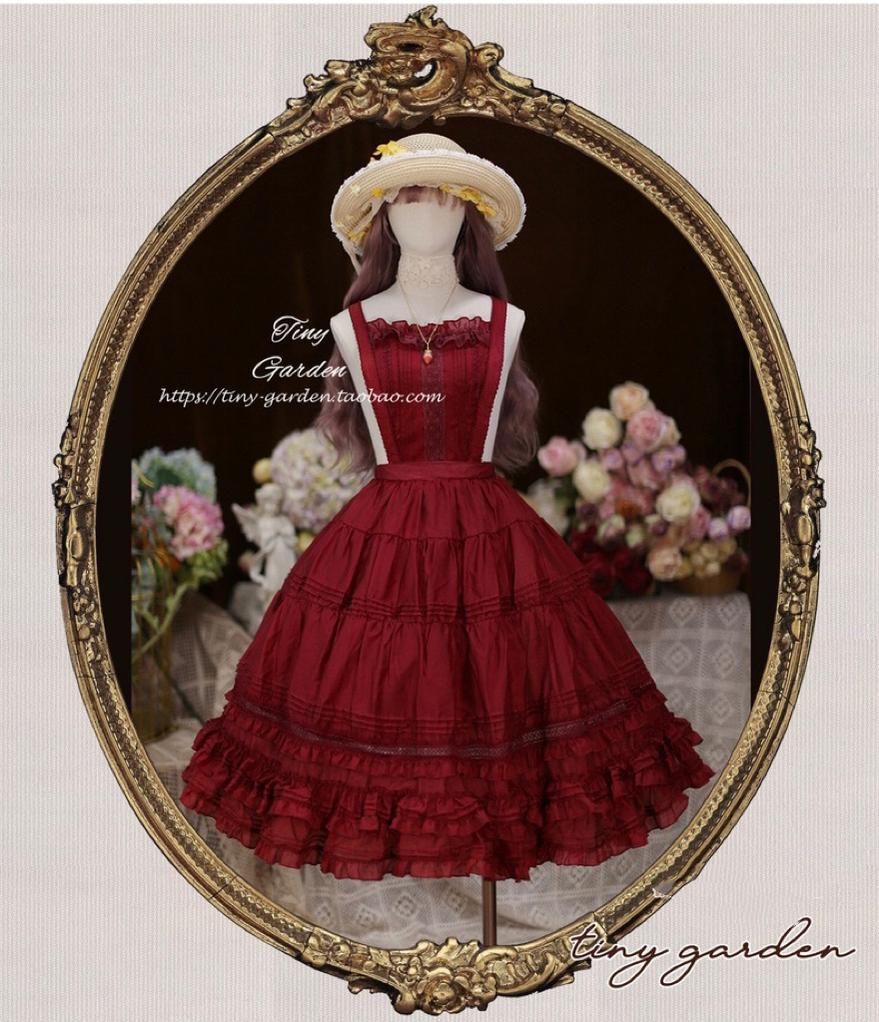 Tiny Garden~Swallowtail Butterfly~Elegant Lolita Salopette Multicolors (claret) 8836:147026